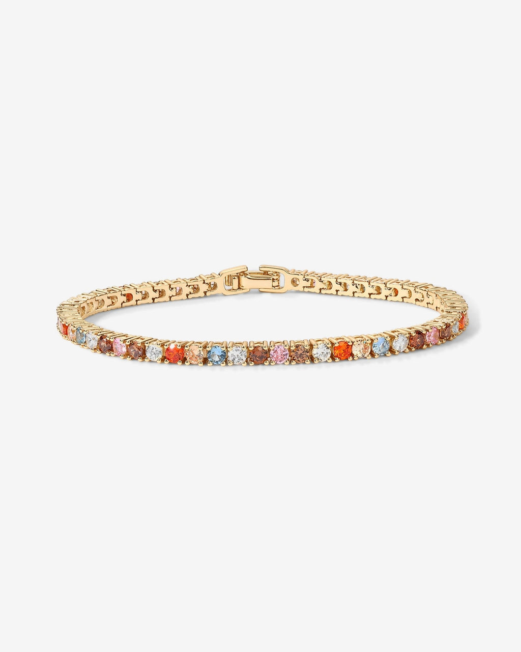 Medium Colored Cubic Zirconia Tennis Bracelet