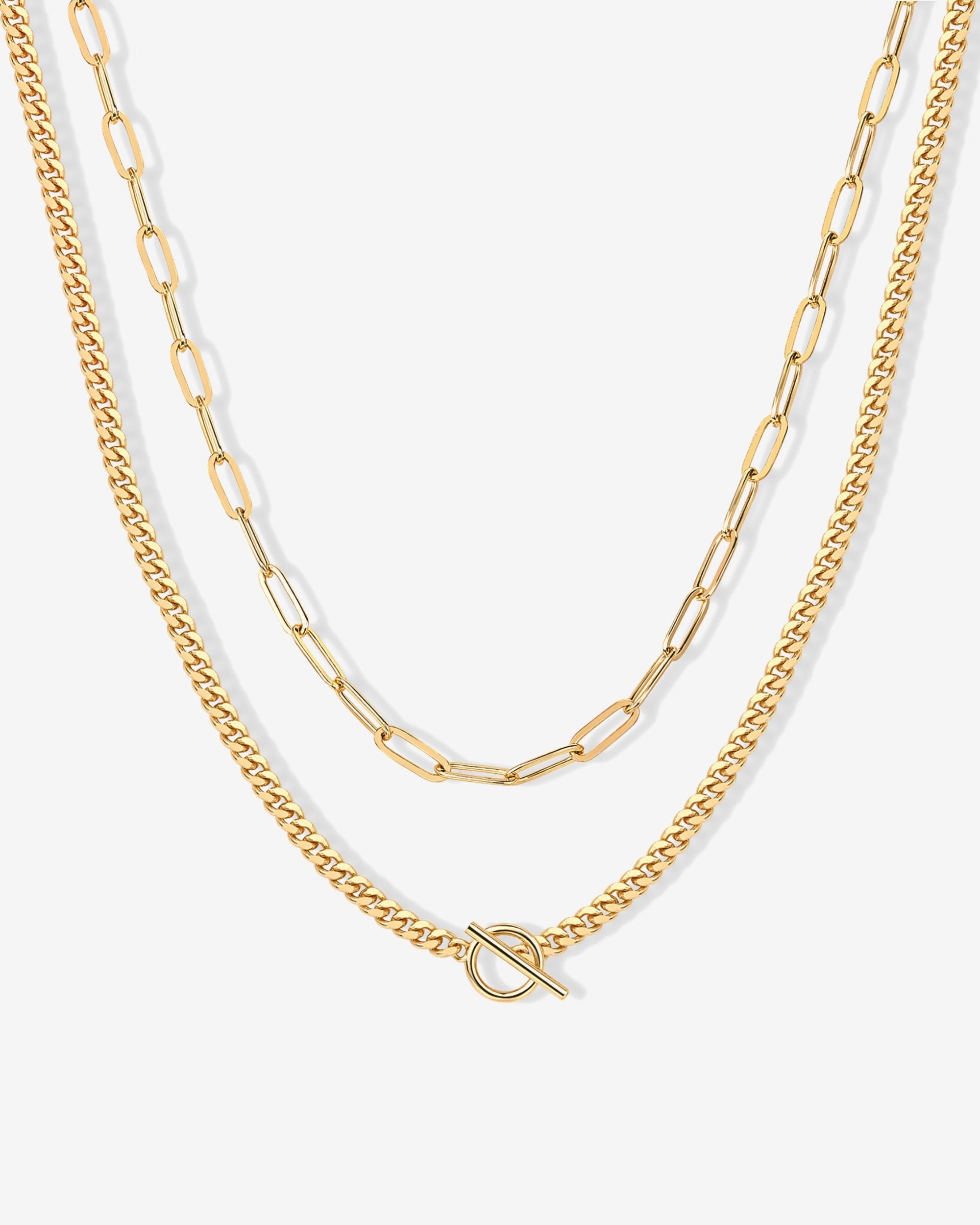 Layered Chain Circle Necklace