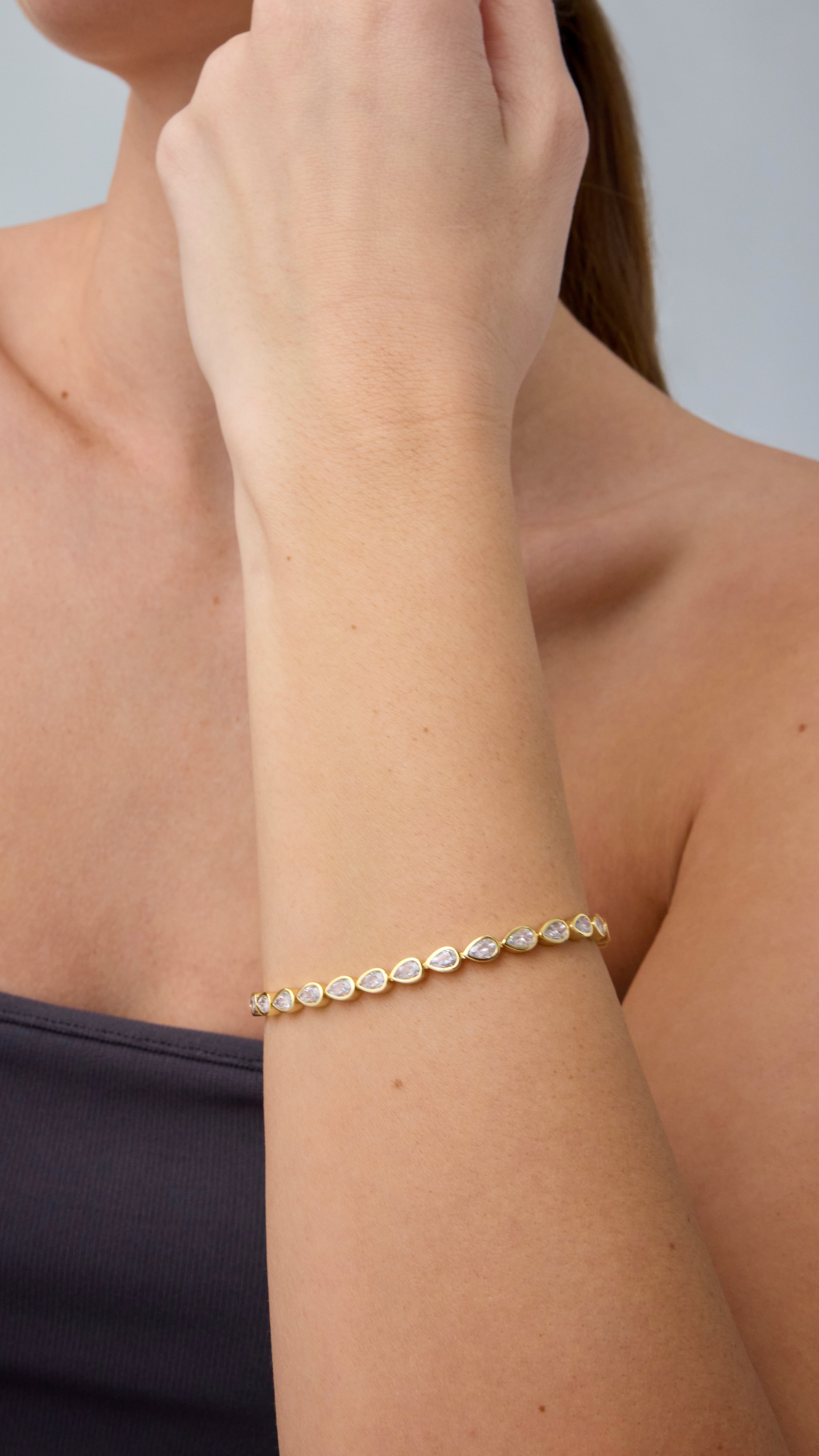 Teardrop Stone Tennis Bracelet