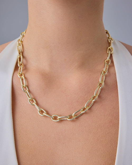Chunky Oval Link Chain Necklace