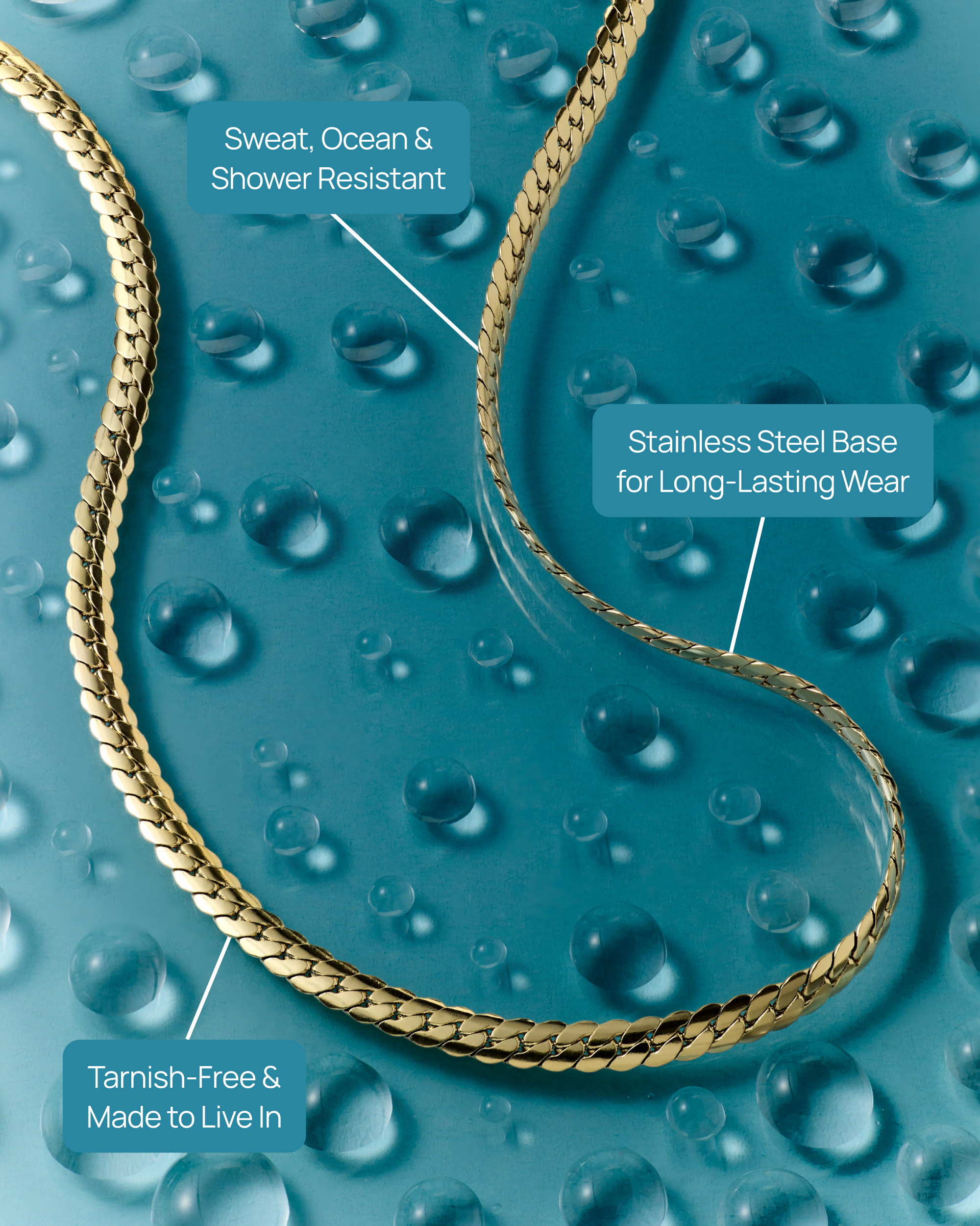Waterproof Curb Chain Necklace