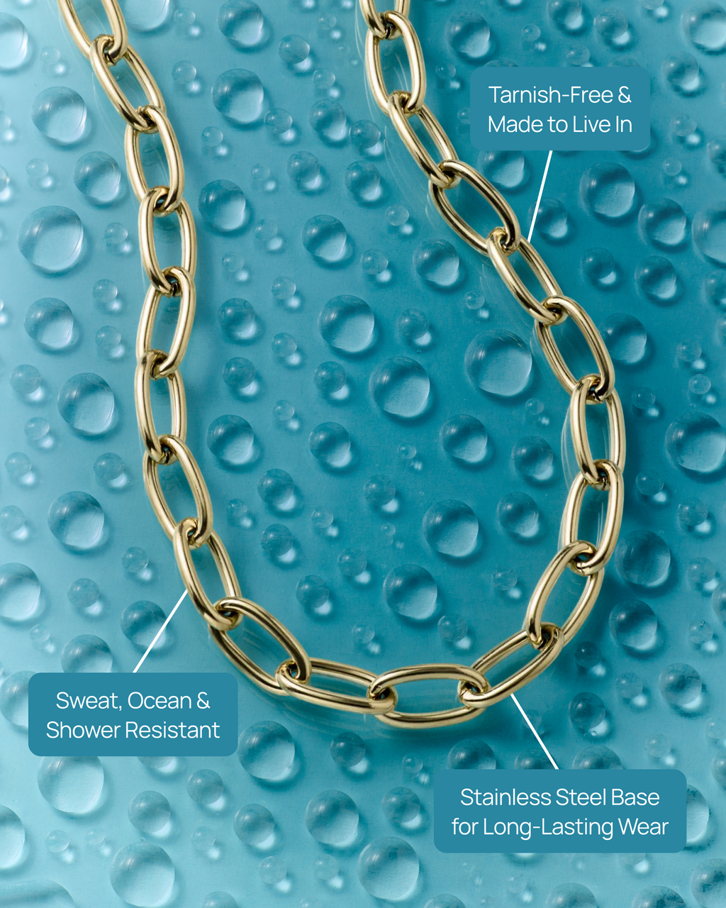 Waterproof Paperclip Chain Necklace