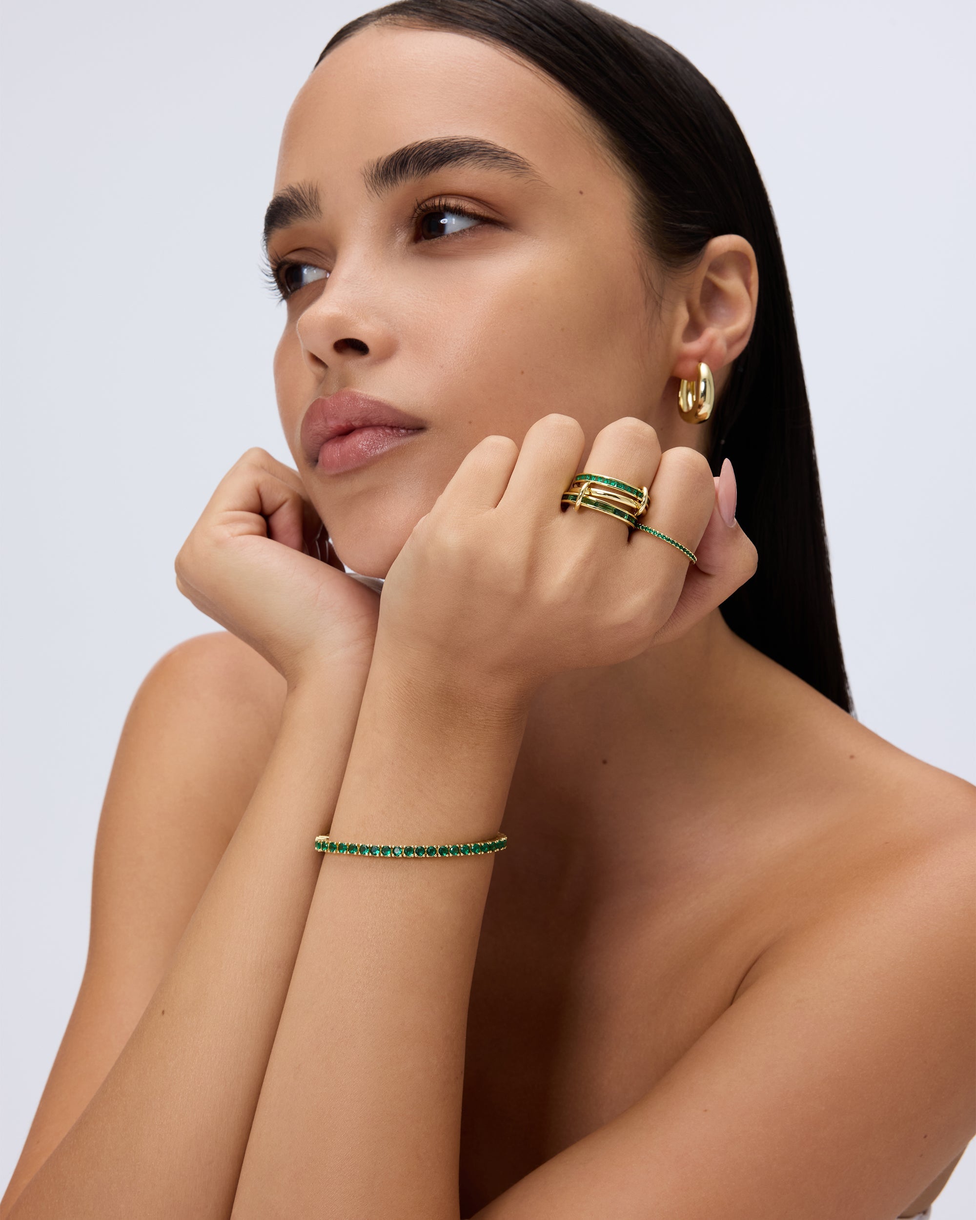 Colored Tennis Cubic Zirconia Bracelet