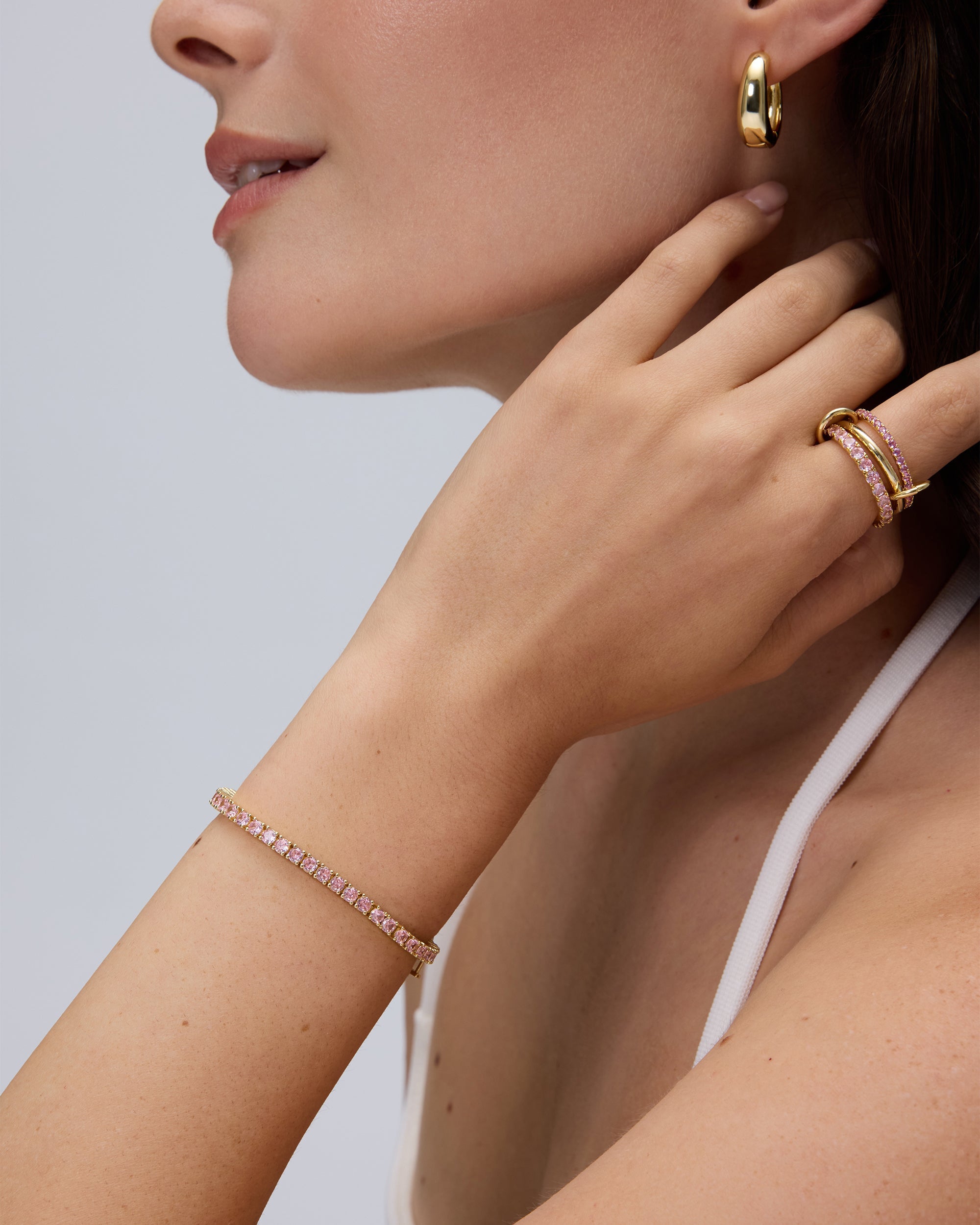 Colored Tennis Cubic Zirconia Bracelet