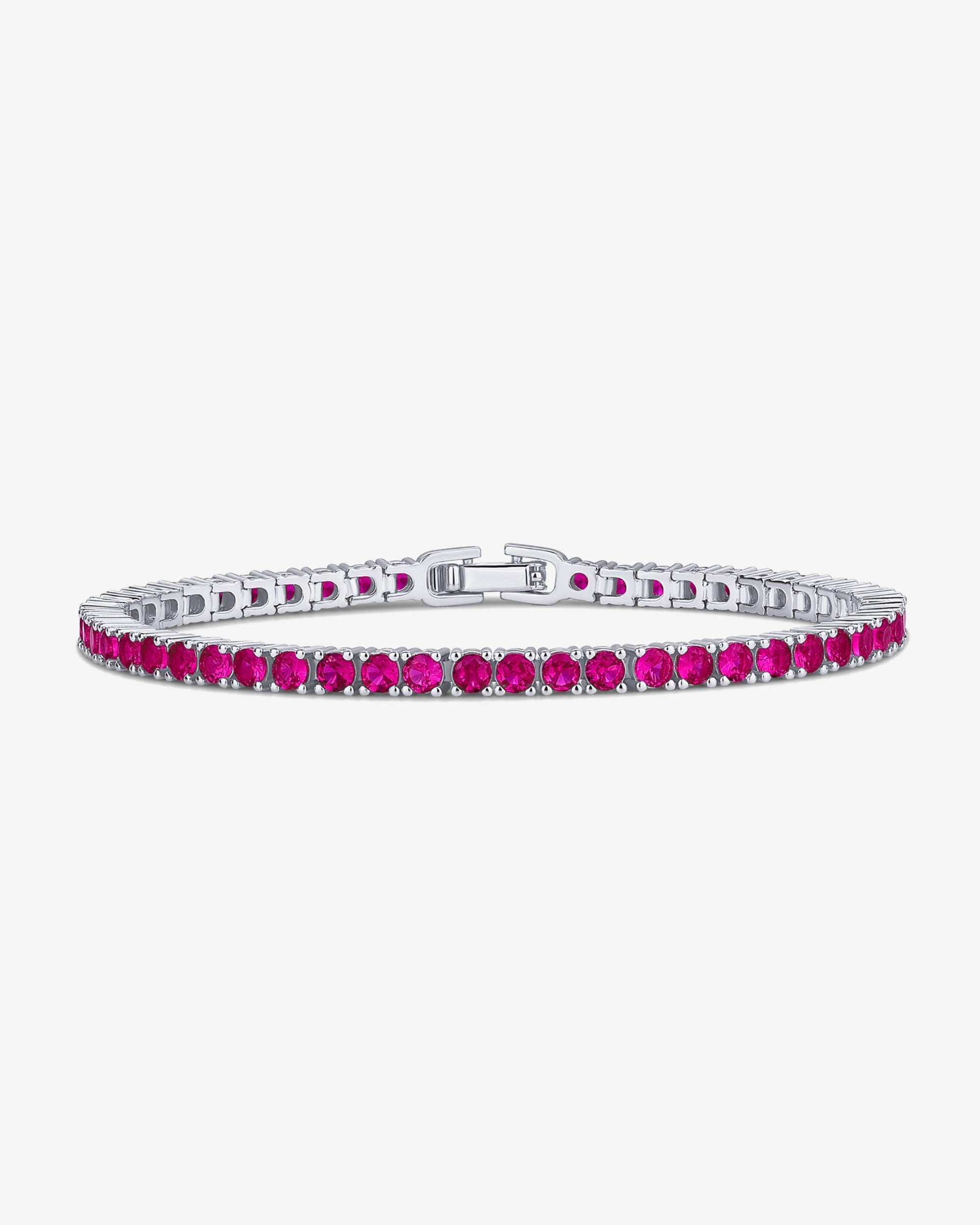 Colored Tennis Cubic Zirconia Bracelet