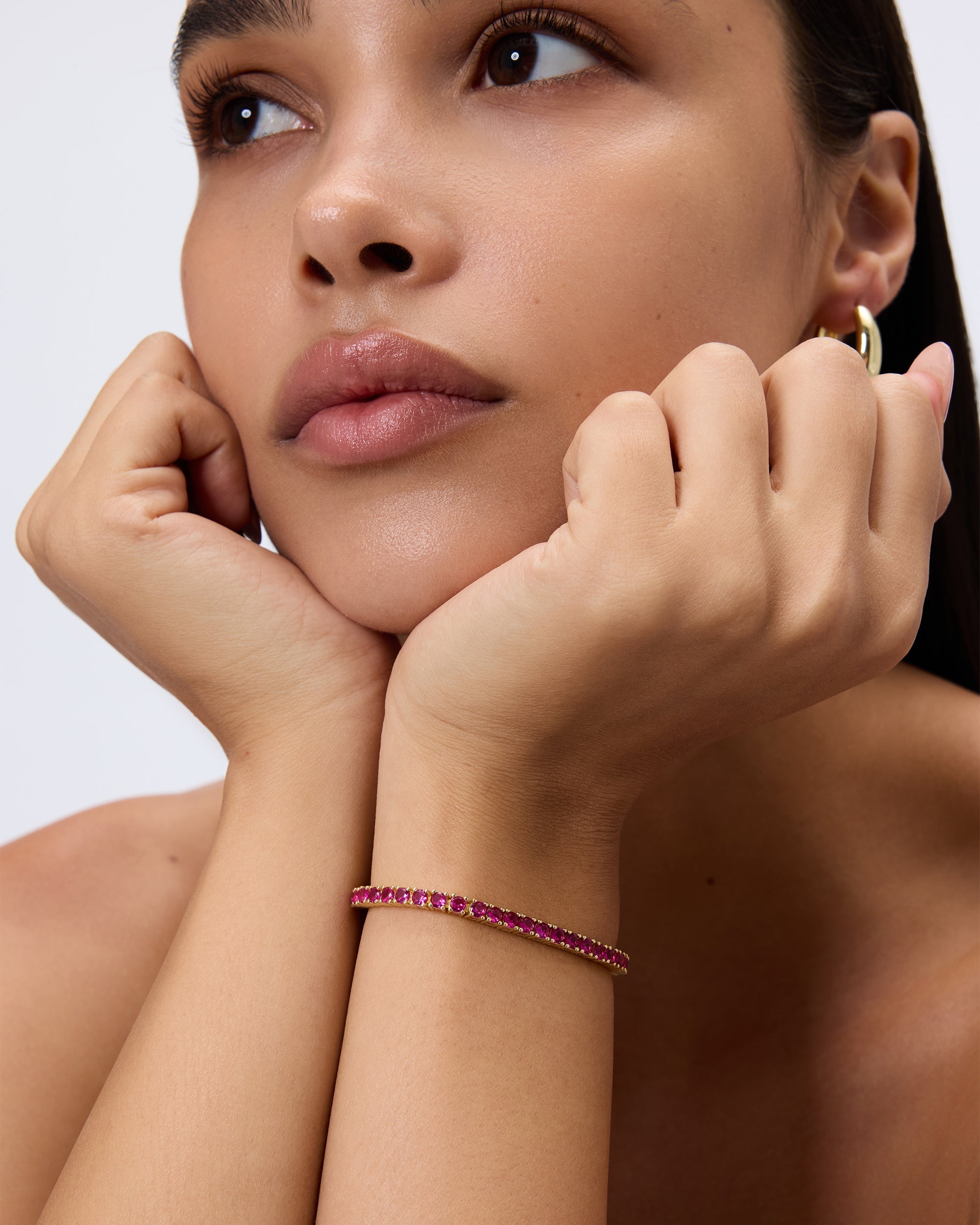Colored Tennis Cubic Zirconia Bracelet