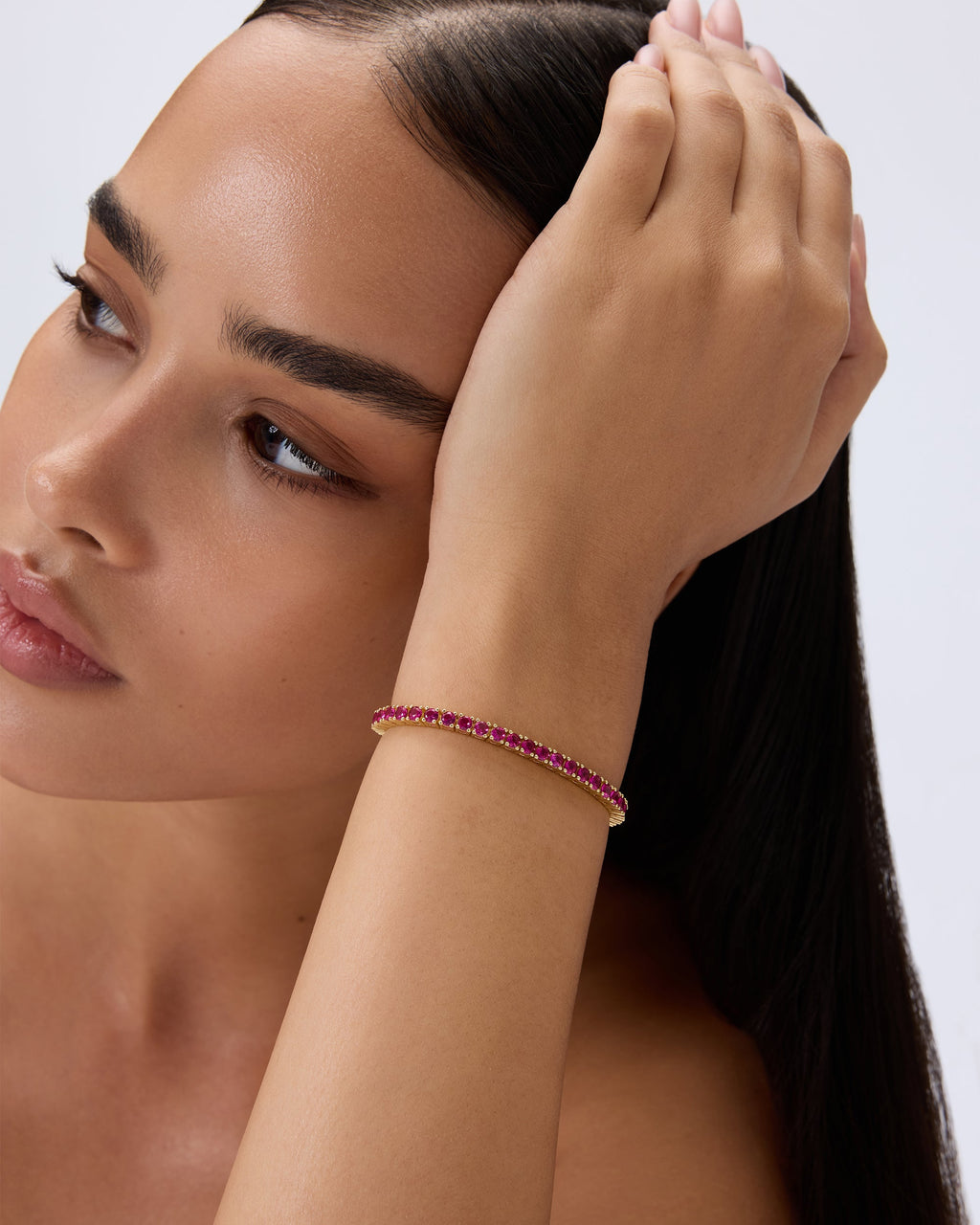 Colored Tennis Cubic Zirconia Bracelet