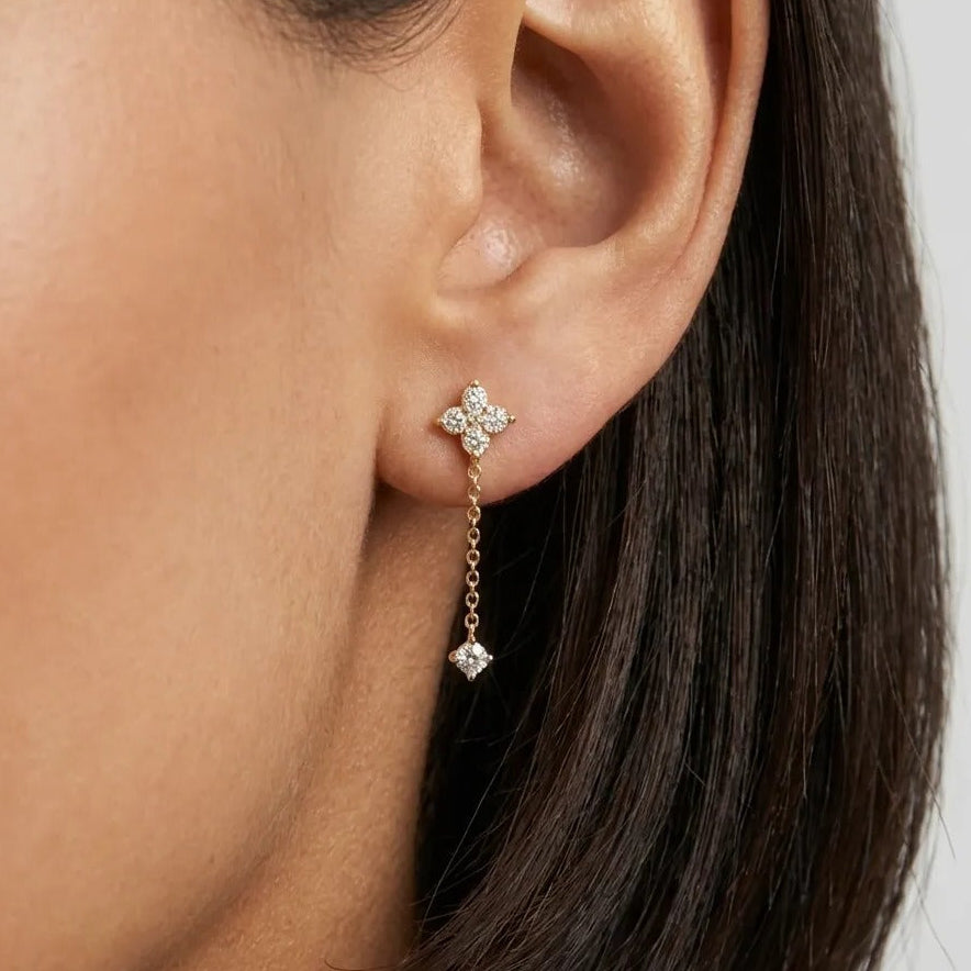 Crystal Teardrop Drop Earrings