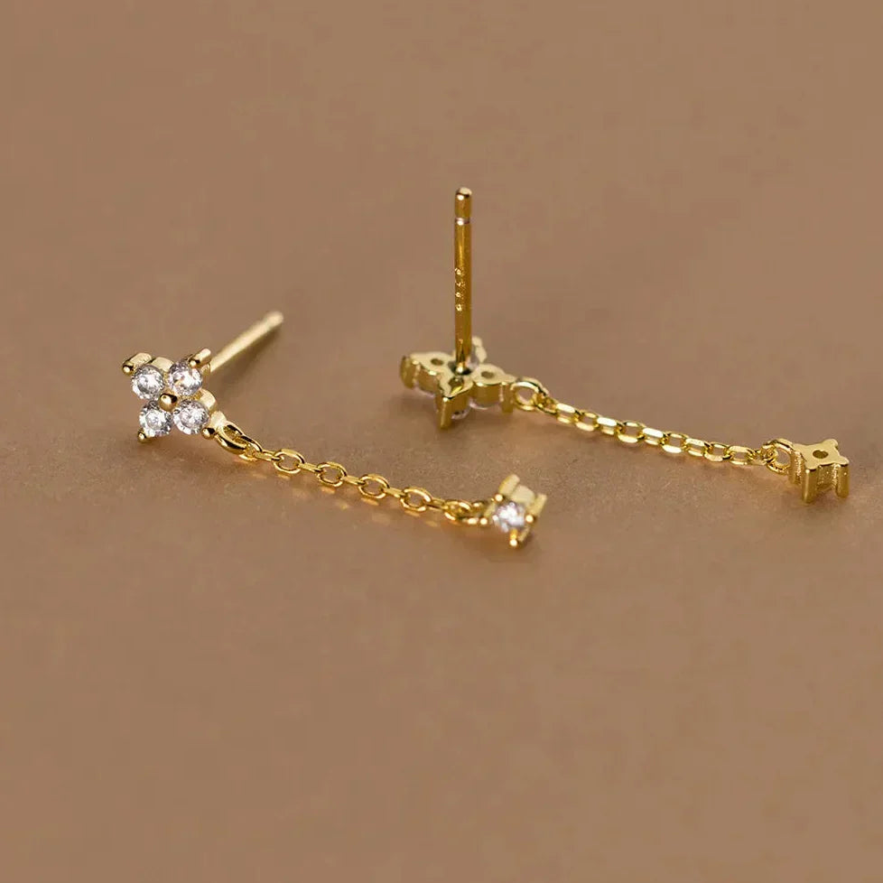Crystal Teardrop Drop Earrings