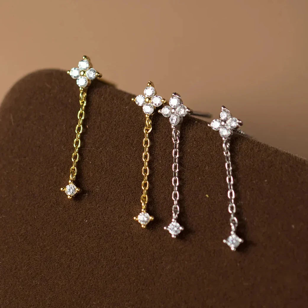 Crystal Teardrop Drop Earrings