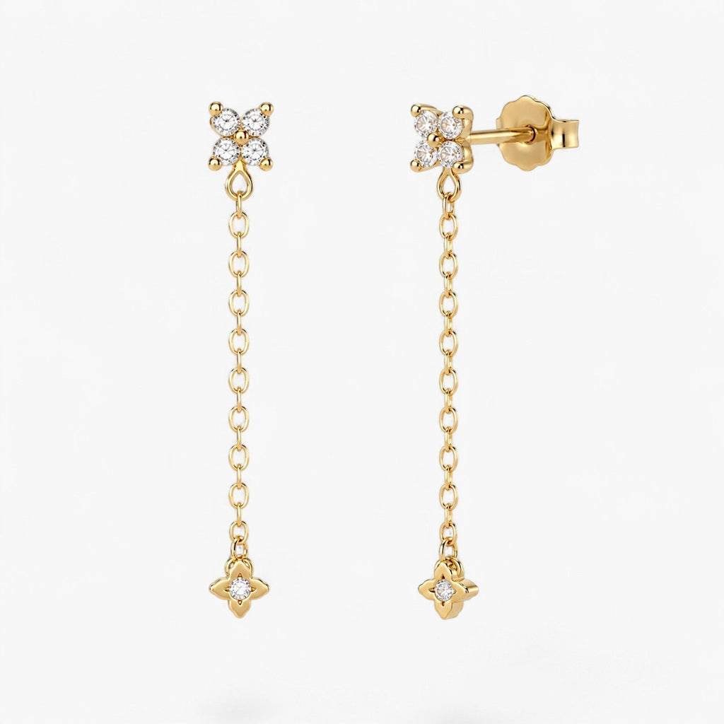Crystal Teardrop Drop Earrings