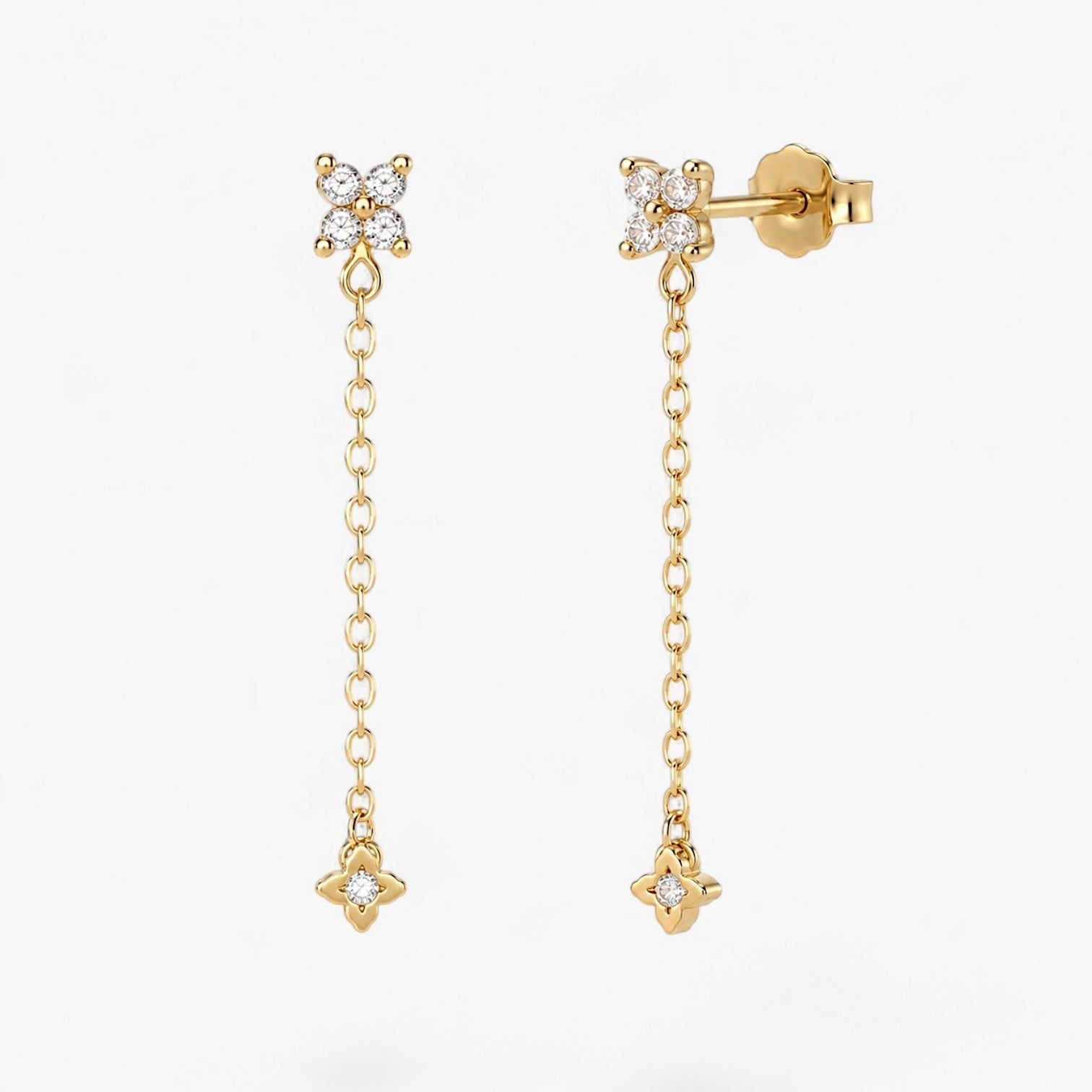 Crystal Teardrop Drop Earrings