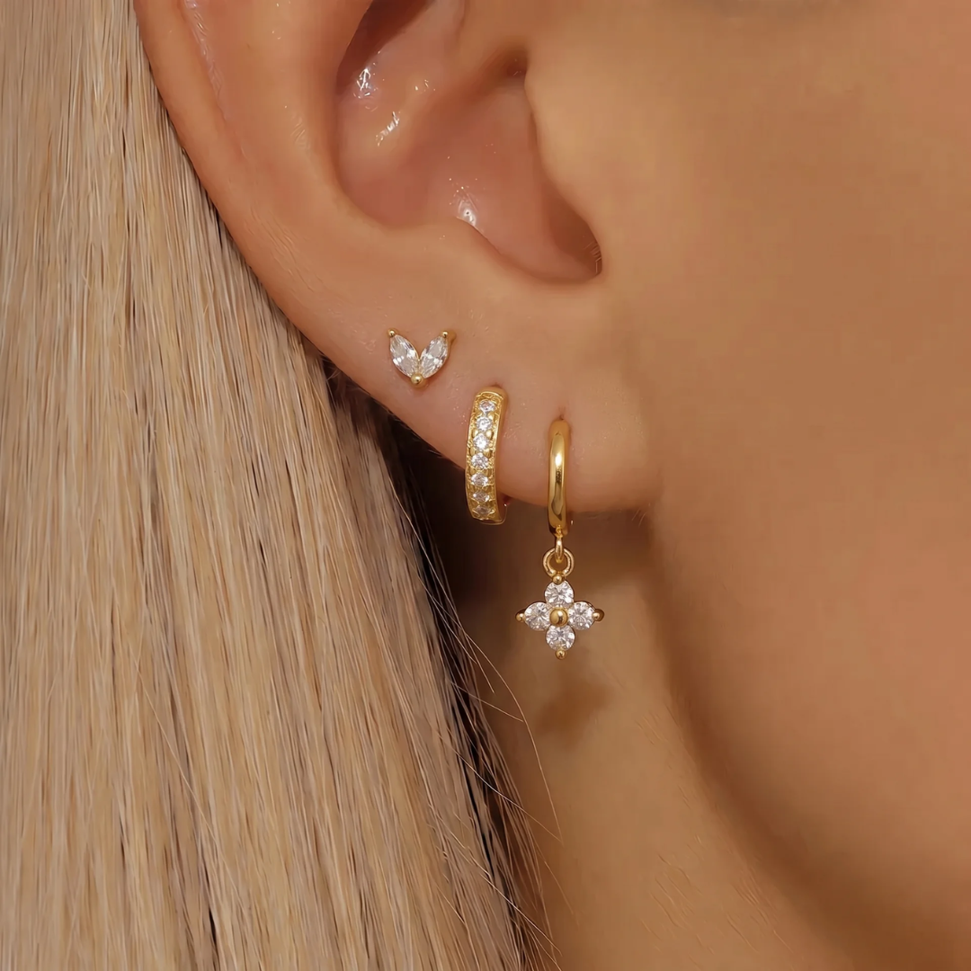 Lucky Clover Earring Trio