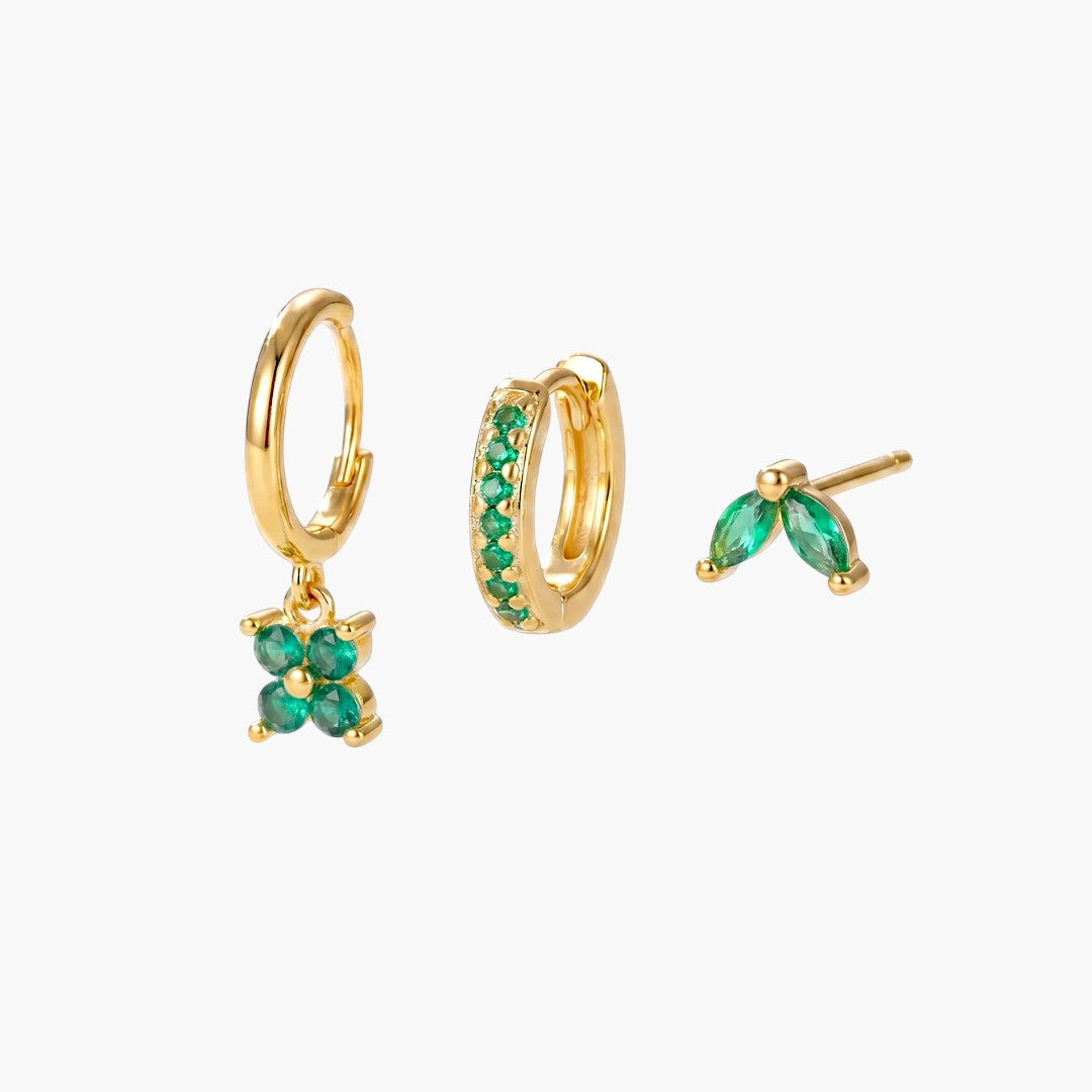 Lucky Clover Earring Trio