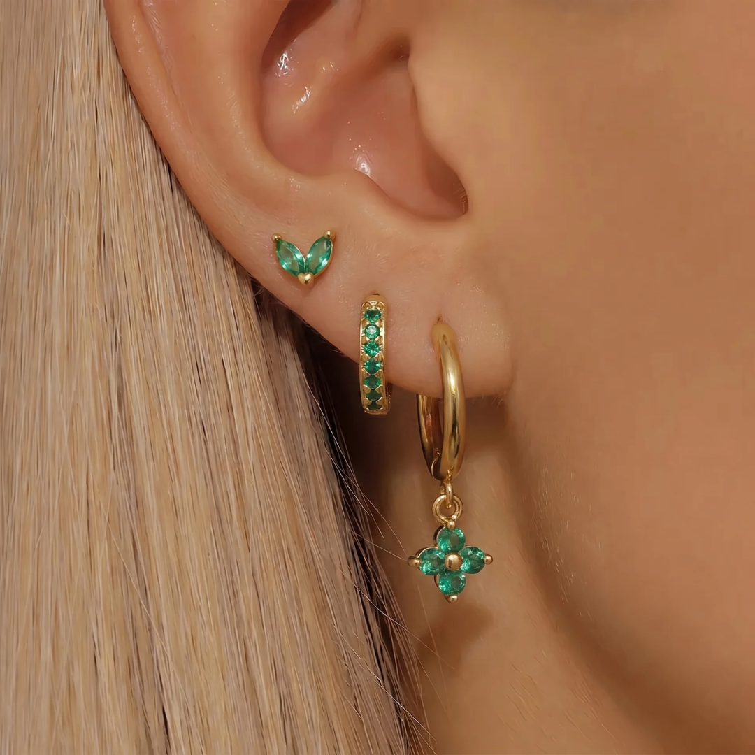 Lucky Clover Earring Trio